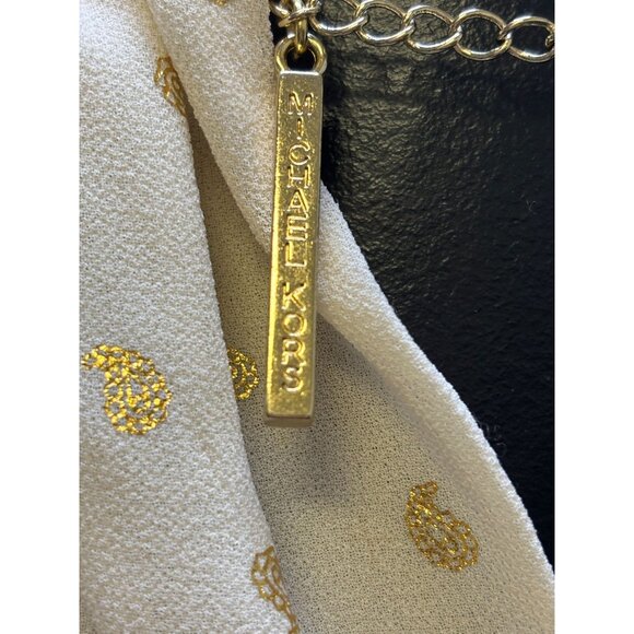 NWT Michael Kors Halter Neck Dress Bone/Gold Polka Dot Pattern XS - Picture 4 of 6